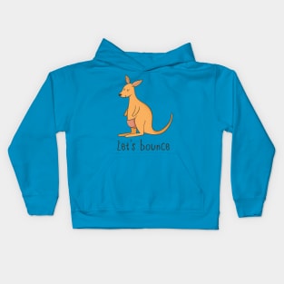 Let's Bounce- Cute Kangaroo Kids Hoodie